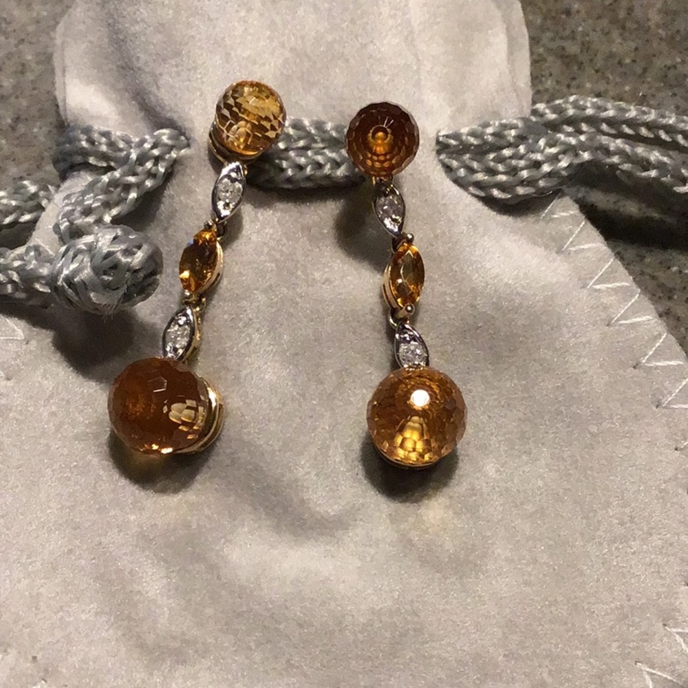 14KT Genuine Citrine Earrings
